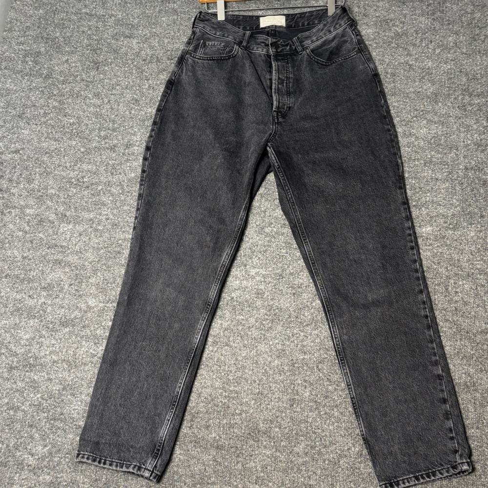 Everlane Womens Jeans 29 R Faded Black The Curvy 90s Straight High Rise Denim